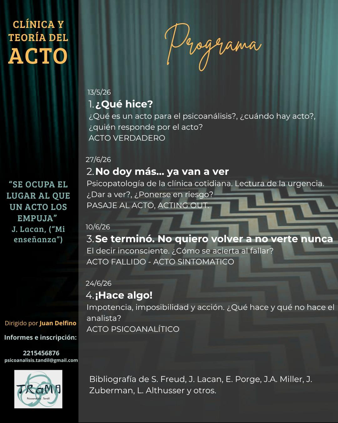 Curso Clínica y Teoría del Acto - Programa